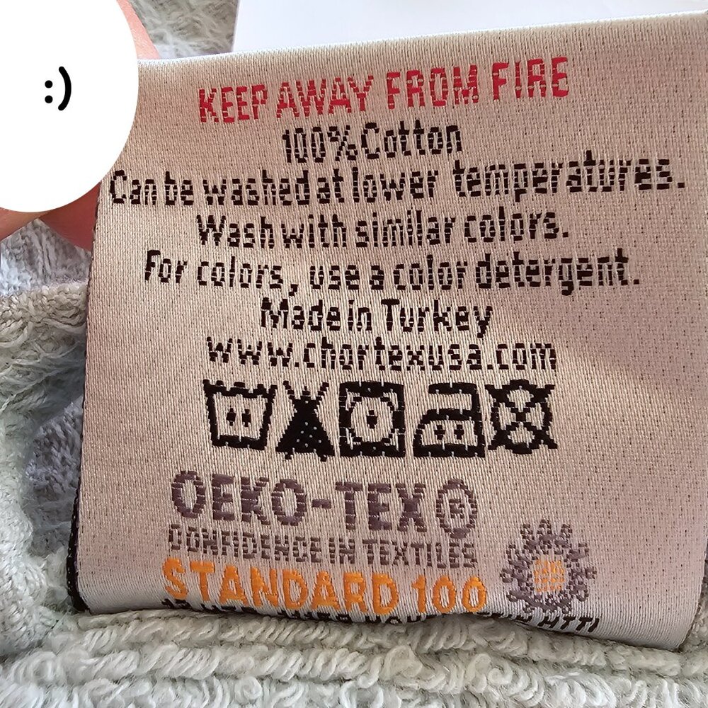 NWT!! Chortex 100% Turkish Cotton Luxury Waffle Long Robe L/XL, Duck Egg - Picture 7 of 7